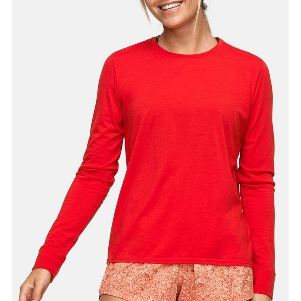Seg'ments Merino Wool Long Sleeve Top Red Size Small